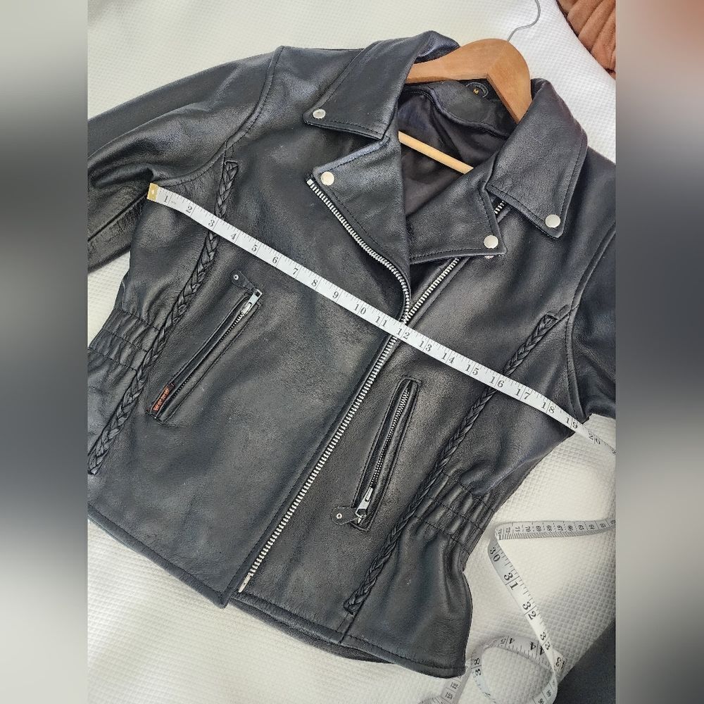 Leather Racer Women's Jacket Motorcycle - Picture 5 of 11